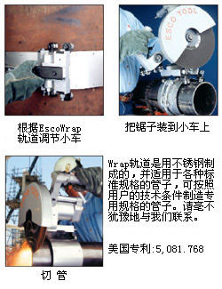 美国esco tool管道坡口机炉管切割锯 Wrap轨道