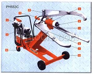 美国POWER-TEAM液压工具 车载拔轮器-55吨