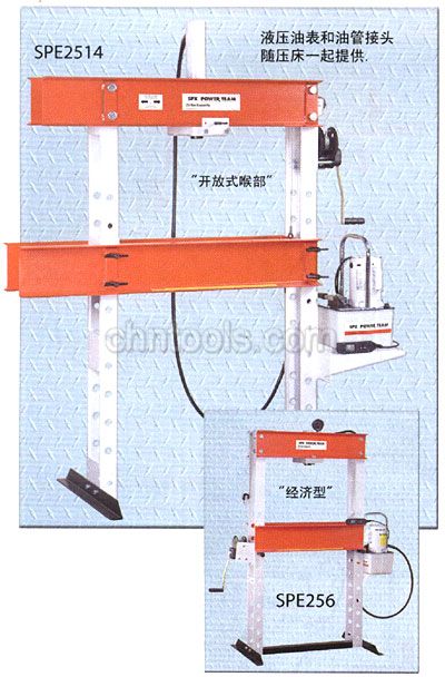 美国POWER-TEAM液压工具 H型结构“开放式喉部”及“经济型”压床