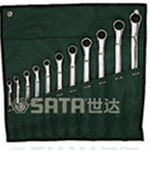 美国世达SATA 11件套公制全抛光双梅花扳手