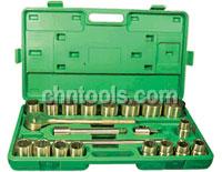 河北中泊防爆手动工具 No.101L 防爆重型3/4″方21件套盒装套筒
