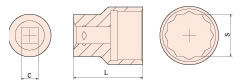 河北中泊防爆手动工具 No.102 防爆套筒头(1/4″方)