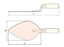 河北中泊防爆手动工具 No.215A 防爆抹刀